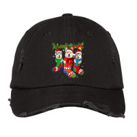 Three Alaskan Malamutes In Christmas Socks T Shirt Vintage Cap | Artistshot