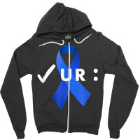 Check Your Colon, Colonoscopies Colon Cancer Awareness Zipper Hoodie | Artistshot