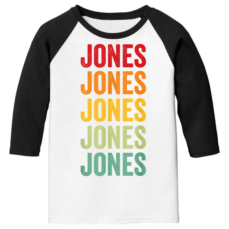 Jones County, Mississippi, Rainbow Text Design T Shirt Youth 3/4 Sleeve by atereldoegevbm | Artistshot