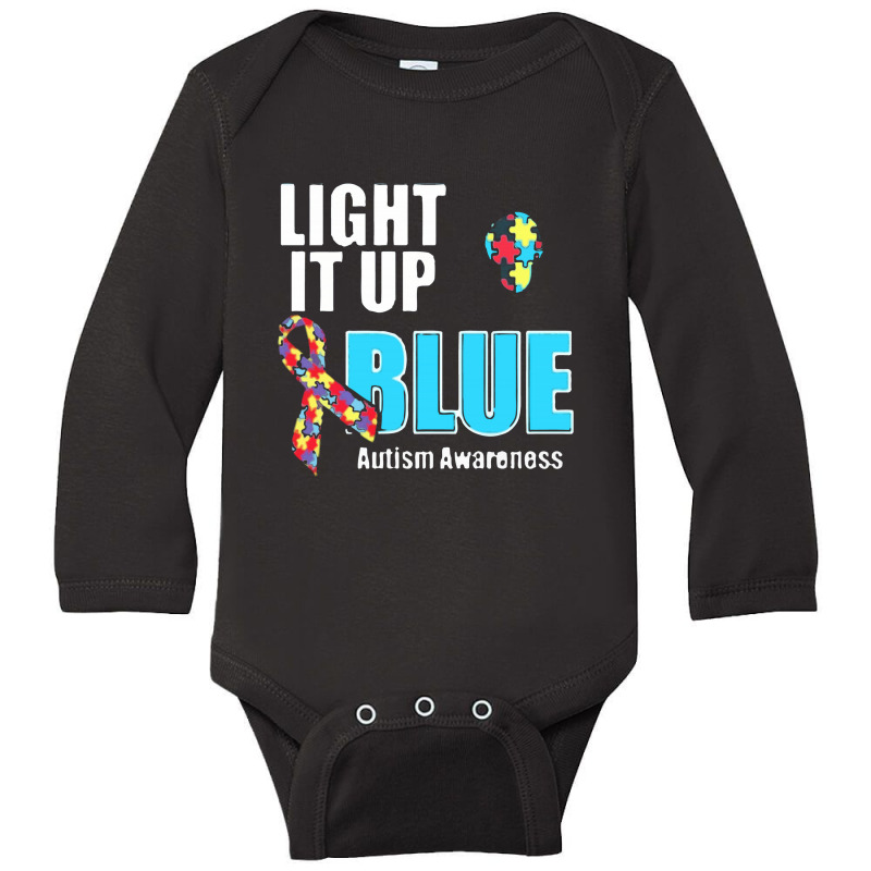 Light It Up Blue For Autism Awareness Long Sleeve Baby Bodysuit by gulatotal | Artistshot