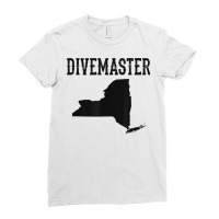 New York Divemaster Scuba Diving Instructor Dive Flag Style T Shirt Ladies Fitted T-shirt | Artistshot