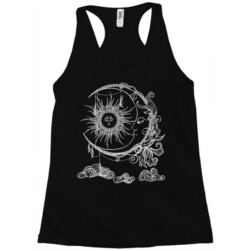 Bohemian Aesthetic Moon Sun Astrology Science Astronomy Racerback Tank by new121 | Artistshot