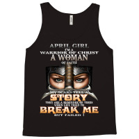 Womens April Girl I'm A Warrior Of Christ A Woman Of Faith T Shirt Tank Top | Artistshot