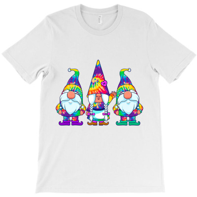 Three Hippie Gnomes Tie Dye Retro Vintage Hat Peace Gnome T-shirt Designed By Nhan
