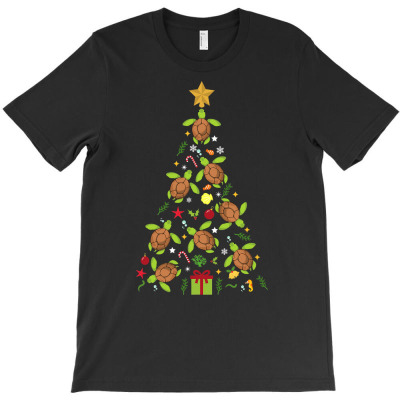 Turtle Christmas Tree T Shirt Sea Turtle Lover Xmas Gift T-shirt Designed By Nhan