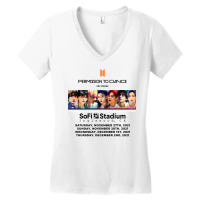 Permission To Dance At Sofi Stadium 2021 Dates Women's V-neck T-shirt | Artistshot