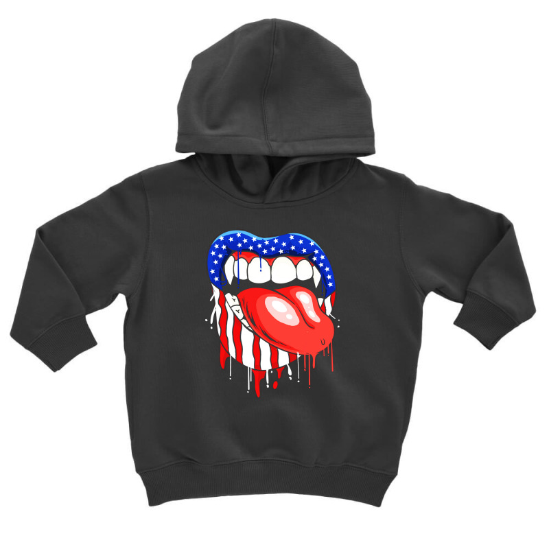 Lips With Vampire Teeth With Lipstick Color Toddler Hoodie | Artistshot