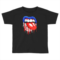 Lips With Vampire Teeth With Lipstick Color Toddler T-shirt | Artistshot