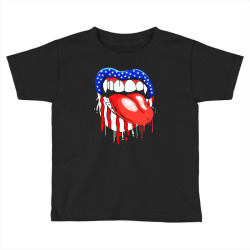 lips with vampire teeth with lipstick color Toddler T-shirt | Artistshot
