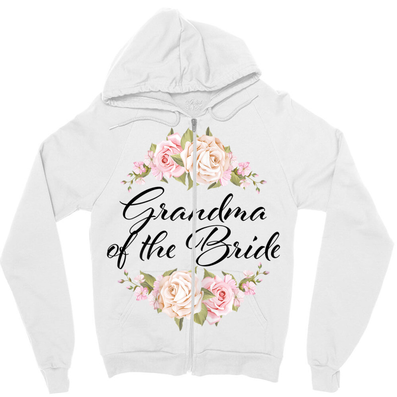 Womens Grandmother Of The Bride Grandma Of The Bride Wedding T Shirt Zipper Hoodie | Artistshot
