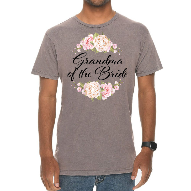 Womens Grandmother Of The Bride Grandma Of The Bride Wedding T Shirt Vintage T-shirt | Artistshot