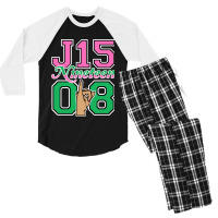 J15 Nineteen 08 Founder's Day Aka Women Hand Sign Sweatshirt Men's 3/4 Sleeve Pajama Set | Artistshot