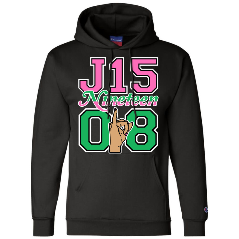 J15 Nineteen 08 Founder's Day Aka Women Hand Sign Sweatshirt Champion Hoodie | Artistshot