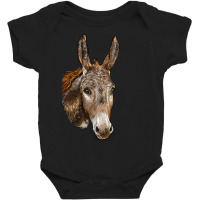 Andalusian Donkey Face Baby Bodysuit | Artistshot