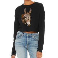 Andalusian Donkey Face Cropped Sweater | Artistshot