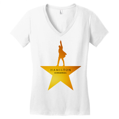 Golden  Musical Women's V-neck T-shirt Designed By Jovanka Tees