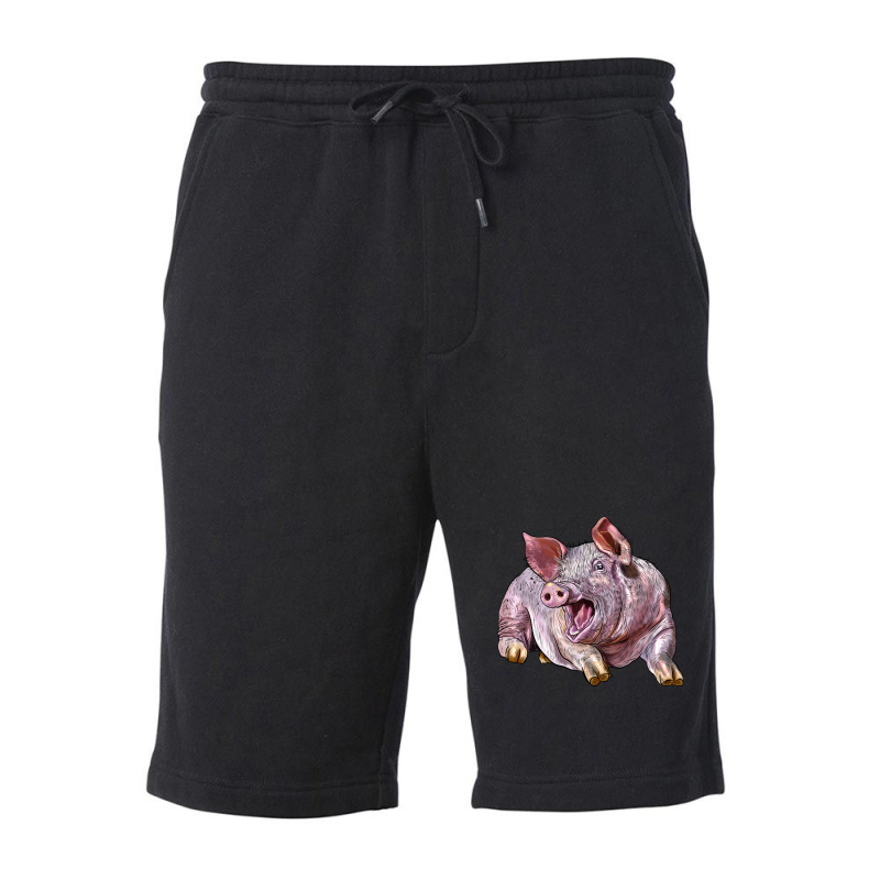 Landrace Pig Fleece Short by LillyAllenDesigns | Artistshot