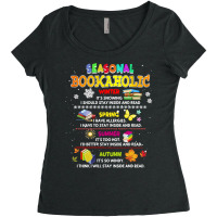 Funny Book Lover Gift T  Shirt Seasonal Bookaholic Winter Spring Summe Women's Triblend Scoop T-shirt | Artistshot