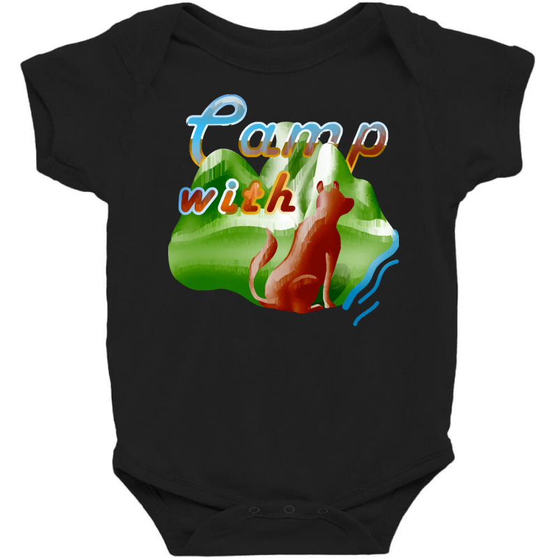 Camping Dog T  Shirtcamping And Dogs Are My Therapy, Dog Camper T  Shi Baby Bodysuit by gunwalebloomers | Artistshot