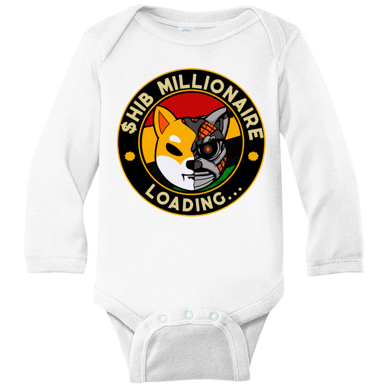 Shib Millionaire Loading Long Sleeve Baby Bodysuit by Jovanka Tees | Artistshot