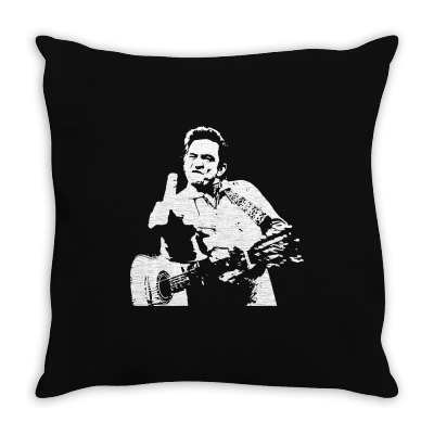 Johnny Cash Middle Finger Shirt Johnny Cash Middle Finger Poster Johnn Throw Pillow Designed By Tee Shop