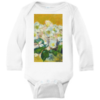 Claude Monet   Christmas Roses Long Sleeve Baby Bodysuit | Artistshot