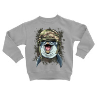 Dolphin Military Soldier Veterans Day Marine Biology Dolphin T Shirt Toddler Sweatshirt | Artistshot