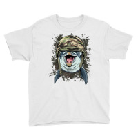 Dolphin Military Soldier Veterans Day Marine Biology Dolphin T Shirt Youth Tee | Artistshot