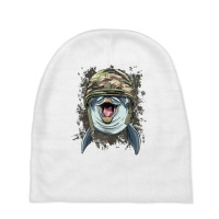 Dolphin Military Soldier Veterans Day Marine Biology Dolphin T Shirt Baby Beanies | Artistshot