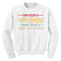 Funny Short Order Cook Superhero Vintage Tee For Men Dad T Shirt Youth Sweatshirt | Artistshot