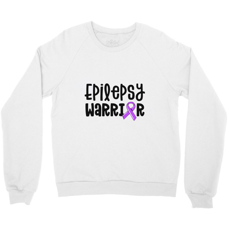 Epilepsy Warrior Shirt Kids Purple Ribbon Awareness Women Crewneck Sweatshirt | Artistshot