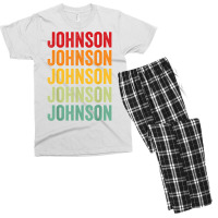 Johnson County, Indiana, Rainbow Text Design T Shirt Men's T-shirt Pajama Set | Artistshot