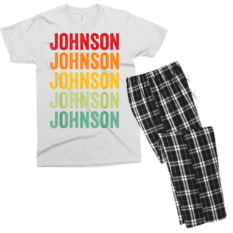 Johnson County, Indiana, Rainbow Text Design T Shirt Men's T-shirt Pajama Set by peersodshamiw8 | Artistshot