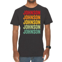 Johnson County, Indiana, Rainbow Text Design T Shirt Vintage T-shirt | Artistshot