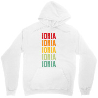 Ionia County, Michigan, Rainbow Text Design T Shirt Unisex Hoodie | Artistshot