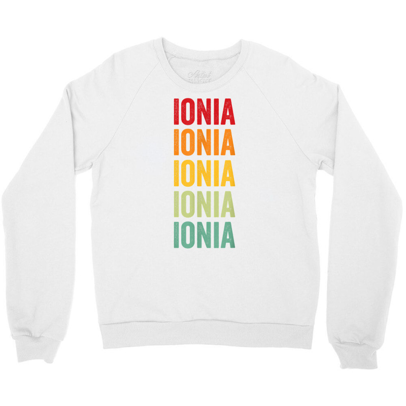 Ionia County, Michigan, Rainbow Text Design T Shirt Crewneck Sweatshirt | Artistshot