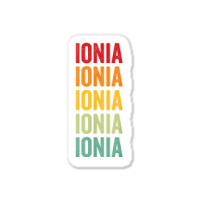 Ionia County, Michigan, Rainbow Text Design T Shirt Sticker | Artistshot