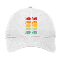 Johnson County, Nebraska, Rainbow Text Design T Shirt Adjustable Cap | Artistshot