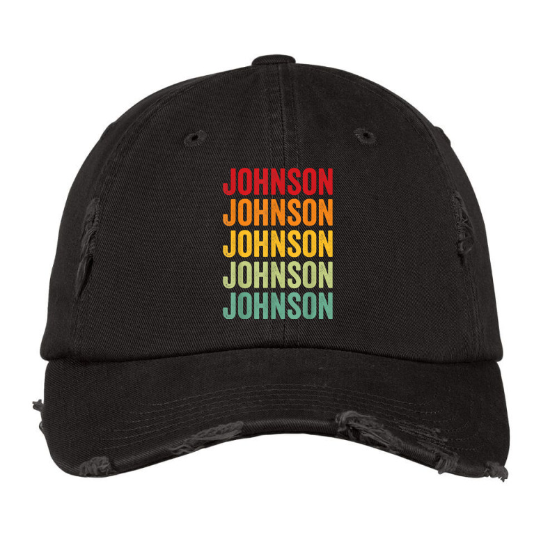 Johnson County, Nebraska, Rainbow Text Design T Shirt Vintage Cap by komulavcasante6 | Artistshot