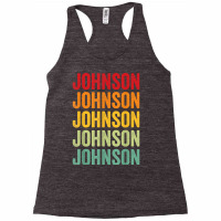 Johnson County, Nebraska, Rainbow Text Design T Shirt Racerback Tank | Artistshot