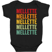 Mellette County, South Dakota, Rainbow Text Design T Shirt Baby Bodysuit | Artistshot