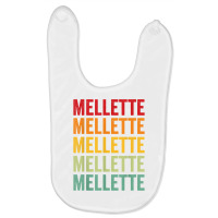 Mellette County, South Dakota, Rainbow Text Design T Shirt Baby Bibs | Artistshot