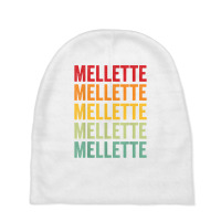 Mellette County, South Dakota, Rainbow Text Design T Shirt Baby Beanies | Artistshot