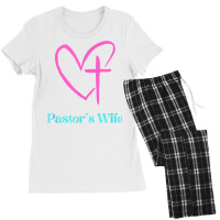 Pastor's Wife Christian Faith Religion Pink And Blue Cute T Shirt Women's Pajamas Set | Artistshot