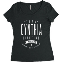 Team Cynthia Lifetime Member Women's Triblend Scoop T-shirt | Artistshot