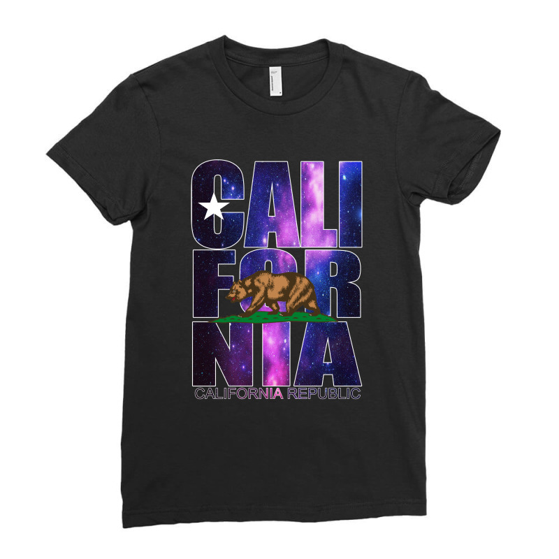 California Republic Galaxy Ladies Fitted T-Shirt by marpindua21 | Artistshot