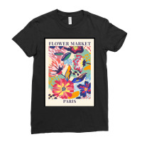 Flower Market Paris Ladies Fitted T-shirt | Artistshot