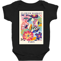 Flower Market Paris Baby Bodysuit | Artistshot