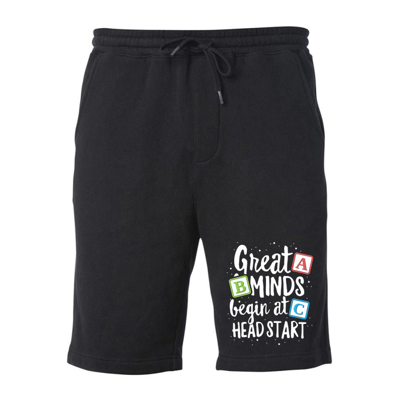 Great Minds Head Start T Shirt Teacher Early Childhood Fleece Short by lindavalere | Artistshot