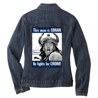 Crushs Your Enemies Merch Ladies Denim Jacket | Artistshot